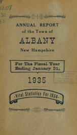 Annual report of the officers of the Town of Albany for the fiscal year ending . 1935_cover