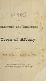 Annual report of the officers of the Town of Albany for the fiscal year ending . 1883_cover