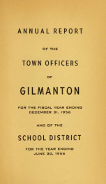 Report of the doings of the selectmen and treasurer of the Town of Gilmanton, for the year ending . 1956_cover