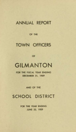 Report of the doings of the selectmen and treasurer of the Town of Gilmanton, for the year ending . 1959_cover