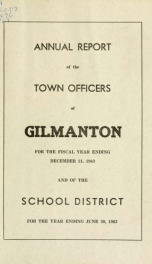 Report of the doings of the selectmen and treasurer of the Town of Gilmanton, for the year ending . 1963_cover