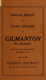 Report of the doings of the selectmen and treasurer of the Town of Gilmanton, for the year ending . 1964_cover