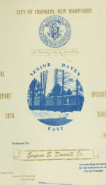 Annual reports of the selectmen, and superintending school committee of the Town of Franklin 1976_cover