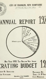 Annual reports of the selectmen, and superintending school committee of the Town of Franklin 1971_cover