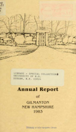 Report of the doings of the selectmen and treasurer of the Town of Gilmanton, for the year ending . 1983_cover