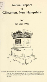 Report of the doings of the selectmen and treasurer of the Town of Gilmanton, for the year ending . 1990_cover