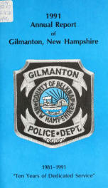 Report of the doings of the selectmen and treasurer of the Town of Gilmanton, for the year ending . 1991_cover