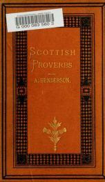 Scottish proverbs, collected and arranged_cover