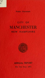 Report of the selectmen of the Town of Manchester 1971_cover