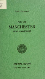 Report of the selectmen of the Town of Manchester 1965_cover