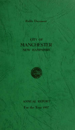 Report of the selectmen of the Town of Manchester 1957_cover