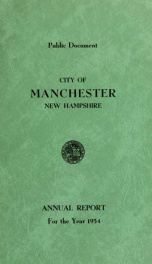 Report of the selectmen of the Town of Manchester 1954_cover