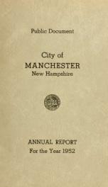 Report of the selectmen of the Town of Manchester 1952_cover