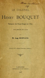 Le Colonel Henry Bouquet, vainqueur des Peaux-Rouges de l'Ohio_cover