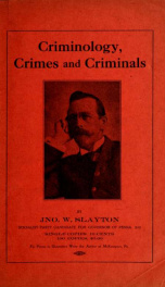 Criminology, crimes and criminals_cover