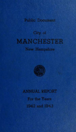 Report of the selectmen of the Town of Manchester 1942-1943_cover