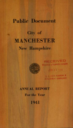 Report of the selectmen of the Town of Manchester 1941_cover