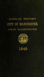 Report of the selectmen of the Town of Manchester 1940_cover