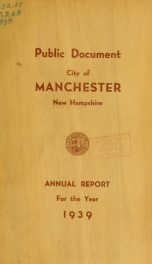 Report of the selectmen of the Town of Manchester 1939_cover