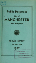 Report of the selectmen of the Town of Manchester 1937_cover