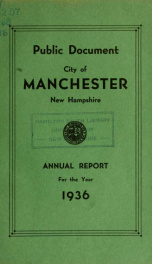 Report of the selectmen of the Town of Manchester 1936_cover