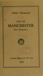 Report of the selectmen of the Town of Manchester 1934_cover