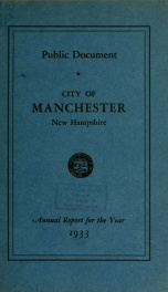 Report of the selectmen of the Town of Manchester 1933_cover