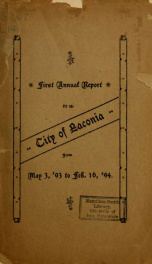 Annual report of the treasurer, selectmen and school committee of the Town of Laconia, for the year ending . 1894_cover