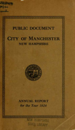 Report of the selectmen of the Town of Manchester 1924_cover