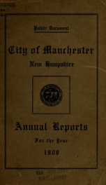 Report of the selectmen of the Town of Manchester 1909_cover