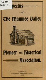 Prospectus of the Maumee Valley pioneer and historical association_cover