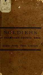 Roll of honor; the soldiers of Champaign county, who died for the Union_cover