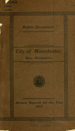 Report of the selectmen of the Town of Manchester 1902_cover