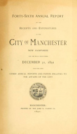 Report of the selectmen of the Town of Manchester 1891_cover