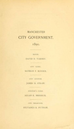 Report of the selectmen of the Town of Manchester 1890_cover