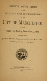 Report of the selectmen of the Town of Manchester 1885_cover