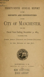 Report of the selectmen of the Town of Manchester 1884_cover