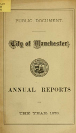 Report of the selectmen of the Town of Manchester 1878_cover