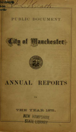 Report of the selectmen of the Town of Manchester 1875_cover