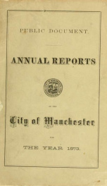 Report of the selectmen of the Town of Manchester 1873_cover