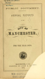 Report of the selectmen of the Town of Manchester 1870_cover