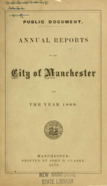 Report of the selectmen of the Town of Manchester 1869_cover