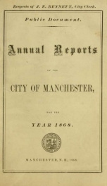 Report of the selectmen of the Town of Manchester 1868_cover