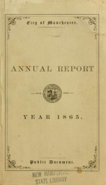 Report of the selectmen of the Town of Manchester 1865_cover