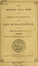 Report of the selectmen of the Town of Manchester 1859_cover