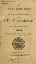 Report of the selectmen of the Town of Manchester 1856_cover