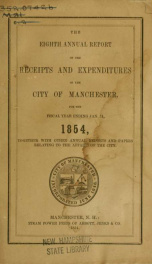 Report of the selectmen of the Town of Manchester 1854_cover