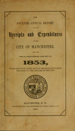 Report of the selectmen of the Town of Manchester 1853_cover