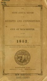 Report of the selectmen of the Town of Manchester 1852_cover