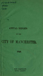 Report of the selectmen of the Town of Manchester 1849_cover
